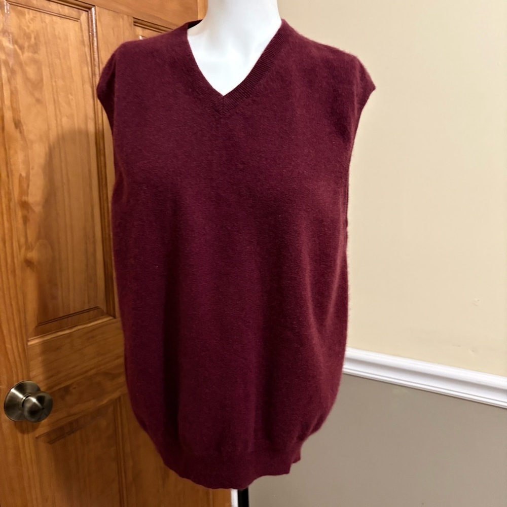 Club Room Unisex Maroon Cashmere Sweater Sz.L